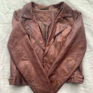 Chestnut Brown Vintage Leather Jacket